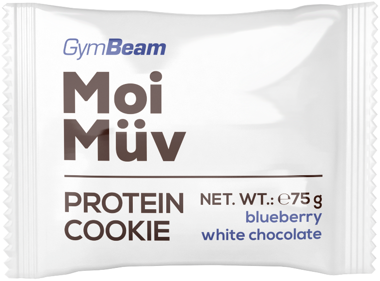 Gustari si batoane proteice MoiMüv Protein Cookie GymBeam blueberry and white chocolate - 75 g