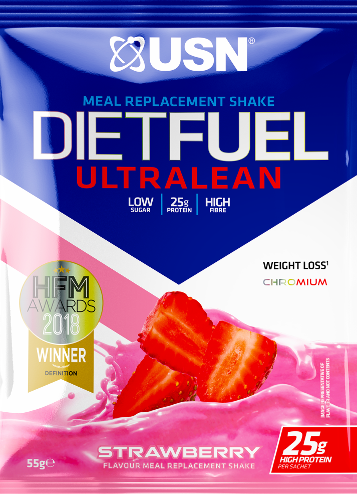 Băutură proteică în pulbere USN Diet Fuel Ultralean eșantion 54g