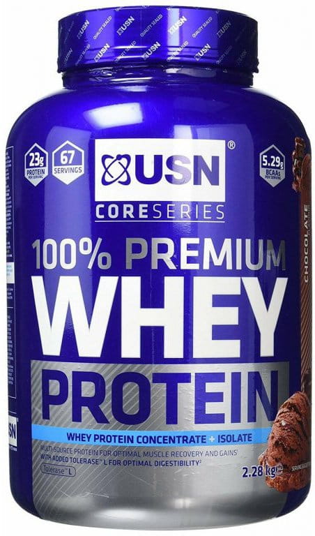 Pudre proteice USN 100% Whey Protein Premium čokoláda 2.28kg